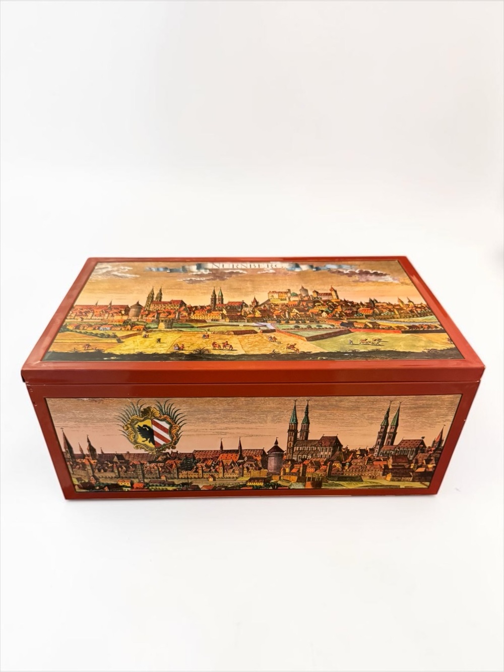 Vintage E. Otto Schmidt Nurnberg City Lebkuchen Cookie Biscuit Tin